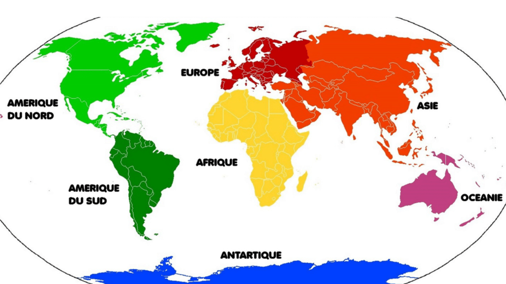 Les continents du monde