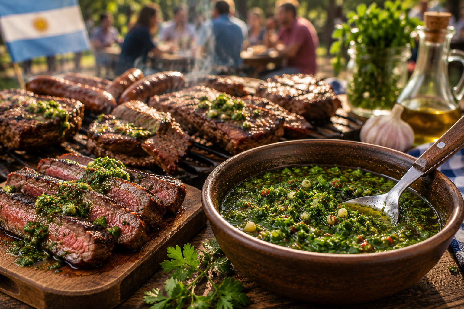 chimichurri sauce grillade argentine asado convivial