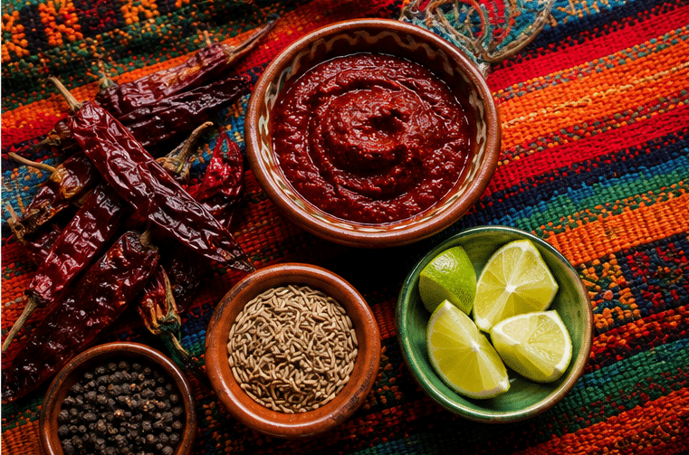 tacos al pastor servis avec coriandre oignon lime ambiance mexicaine