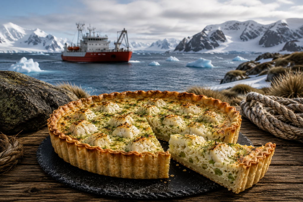 tarte légine paysage Terres Australes françaises ambiance subantarctique