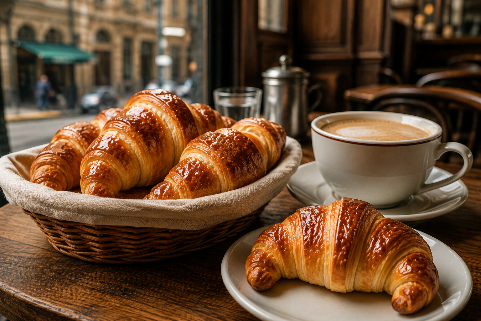 petit-déjeuner argentin medialunas café con leche