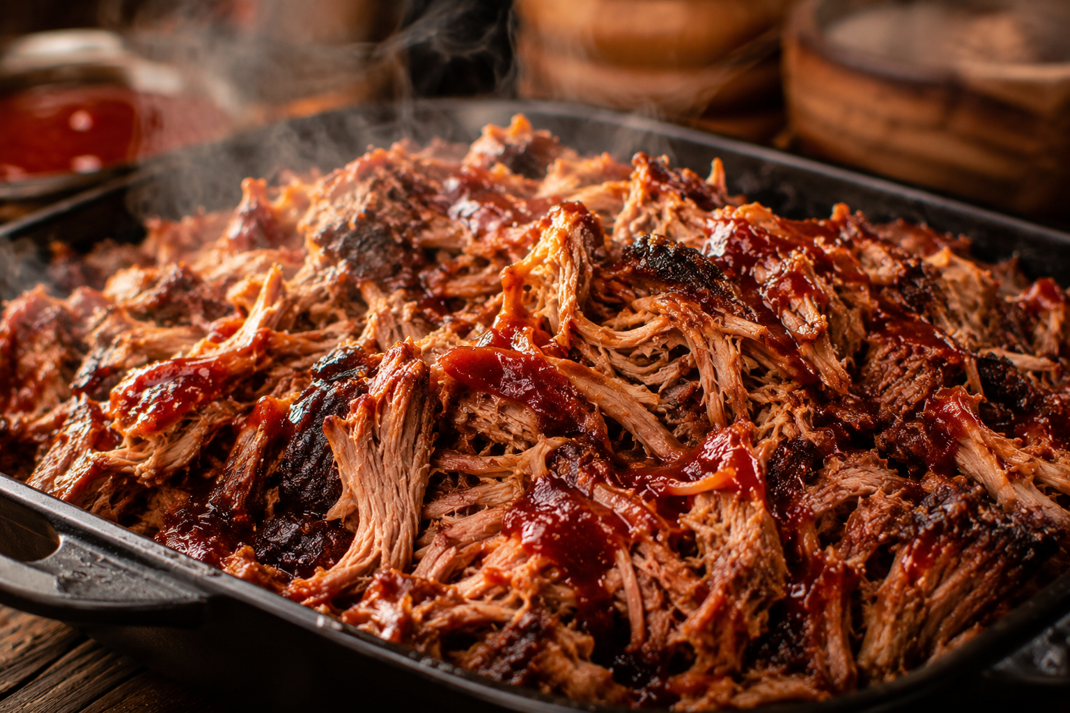pulled pork fumé effiloché barbecue américain recette Amérique du Nord