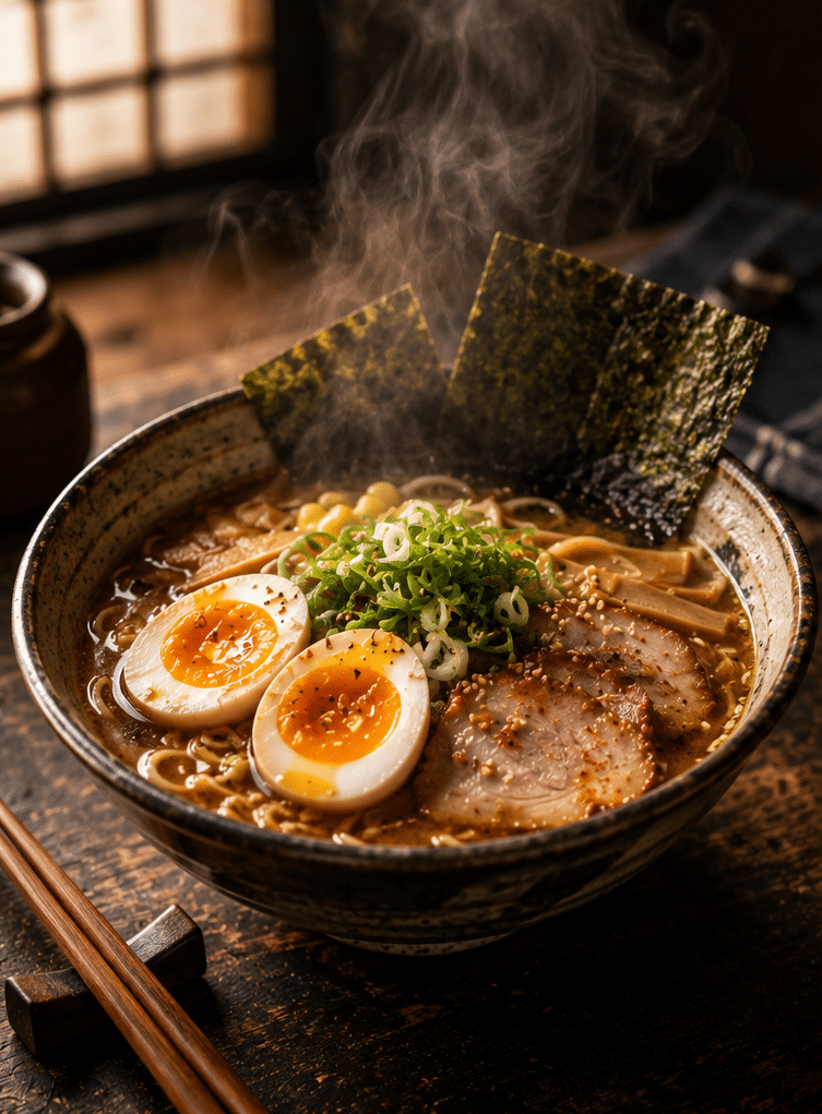 ramen maison bouillon miso japonais recette Asie