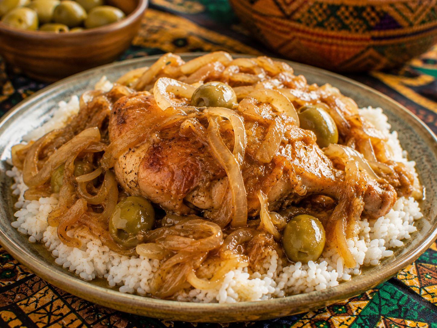 yassa poulet servi riz blanc Casamance Sénégal