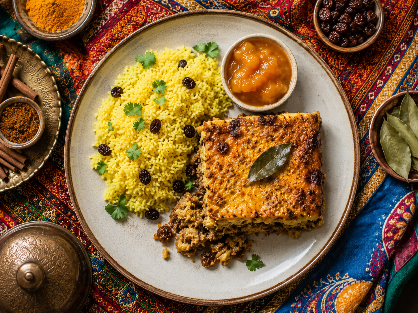 bobotie afrique du sud culture cap-malais riz jaune epices