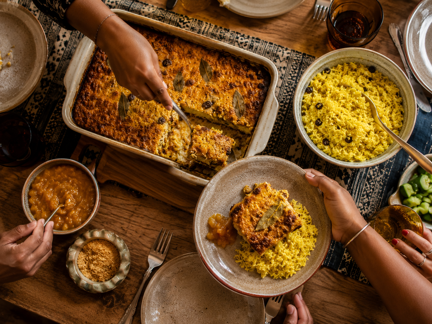 bobotie sud-africain table repas famille afrique du sud