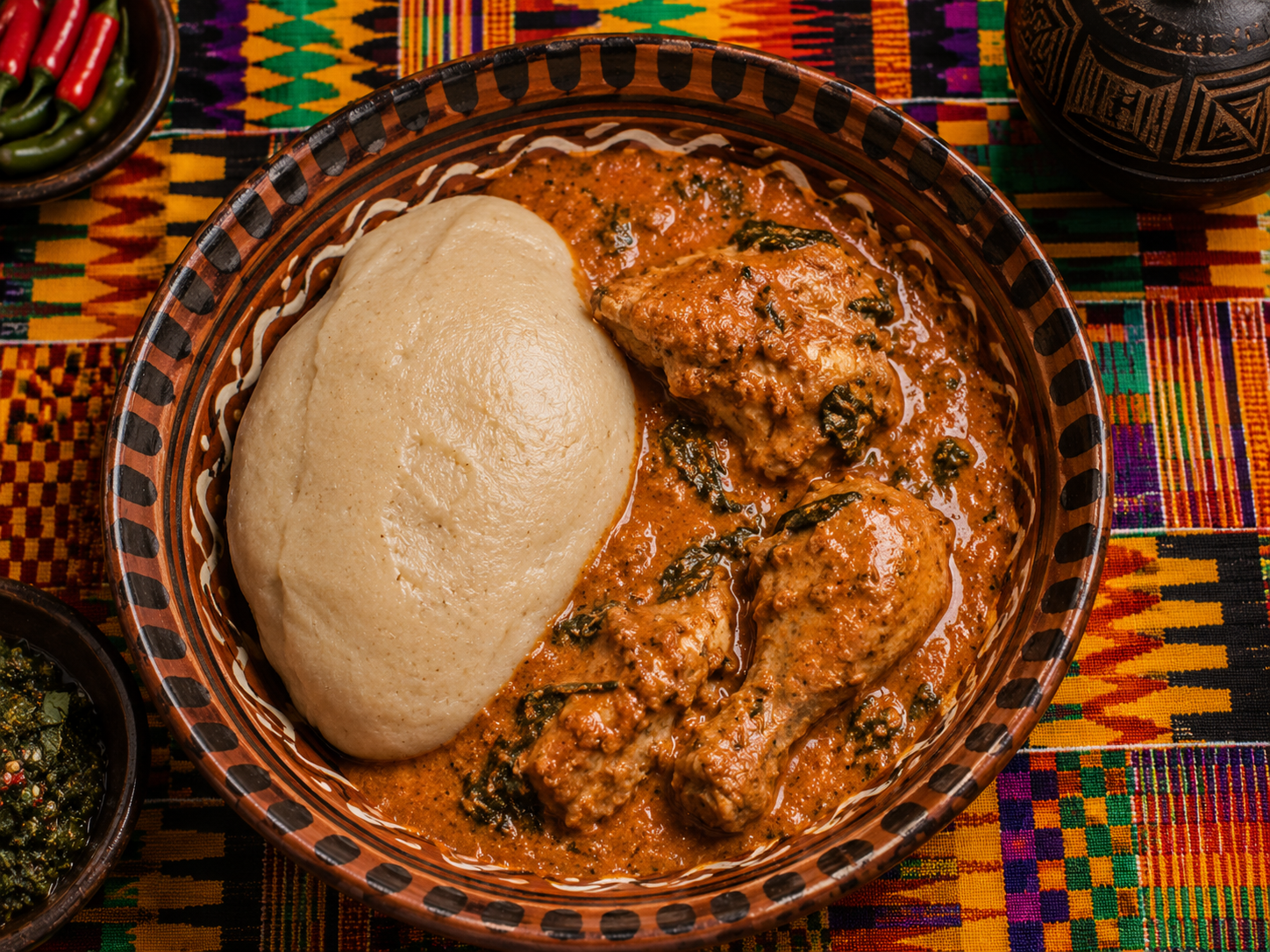 fufu soupe arachide bol culture ghana afrique ouest tradition