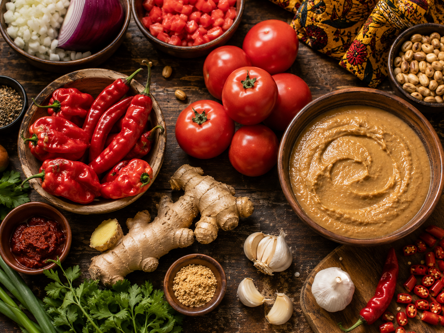 ingredients soupe arachide ghana tomates piment gingembre pate arachide