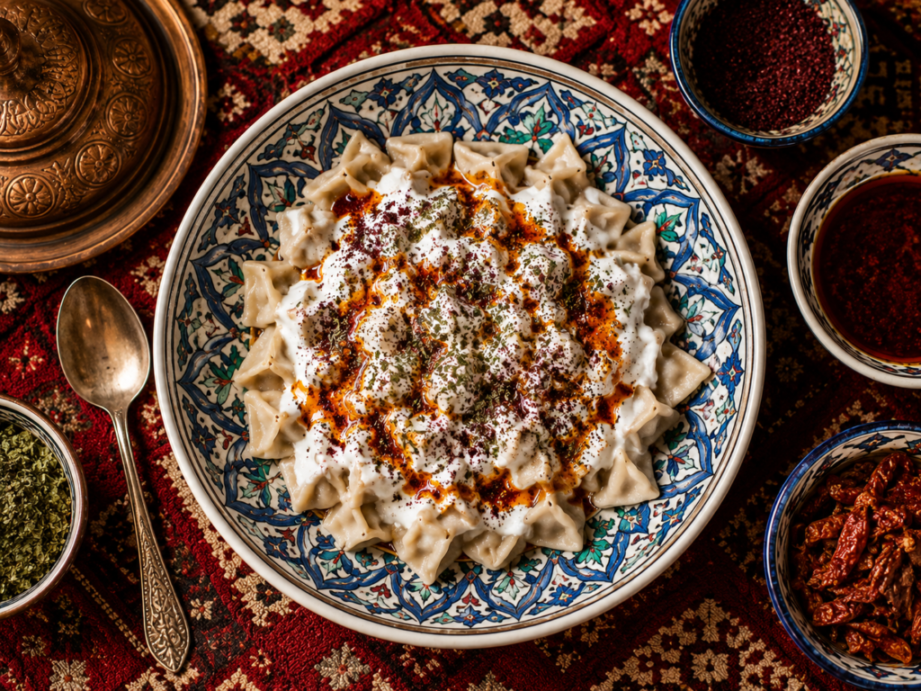 manti turc bol culture anatolie yaourt beurre paprika sumac
