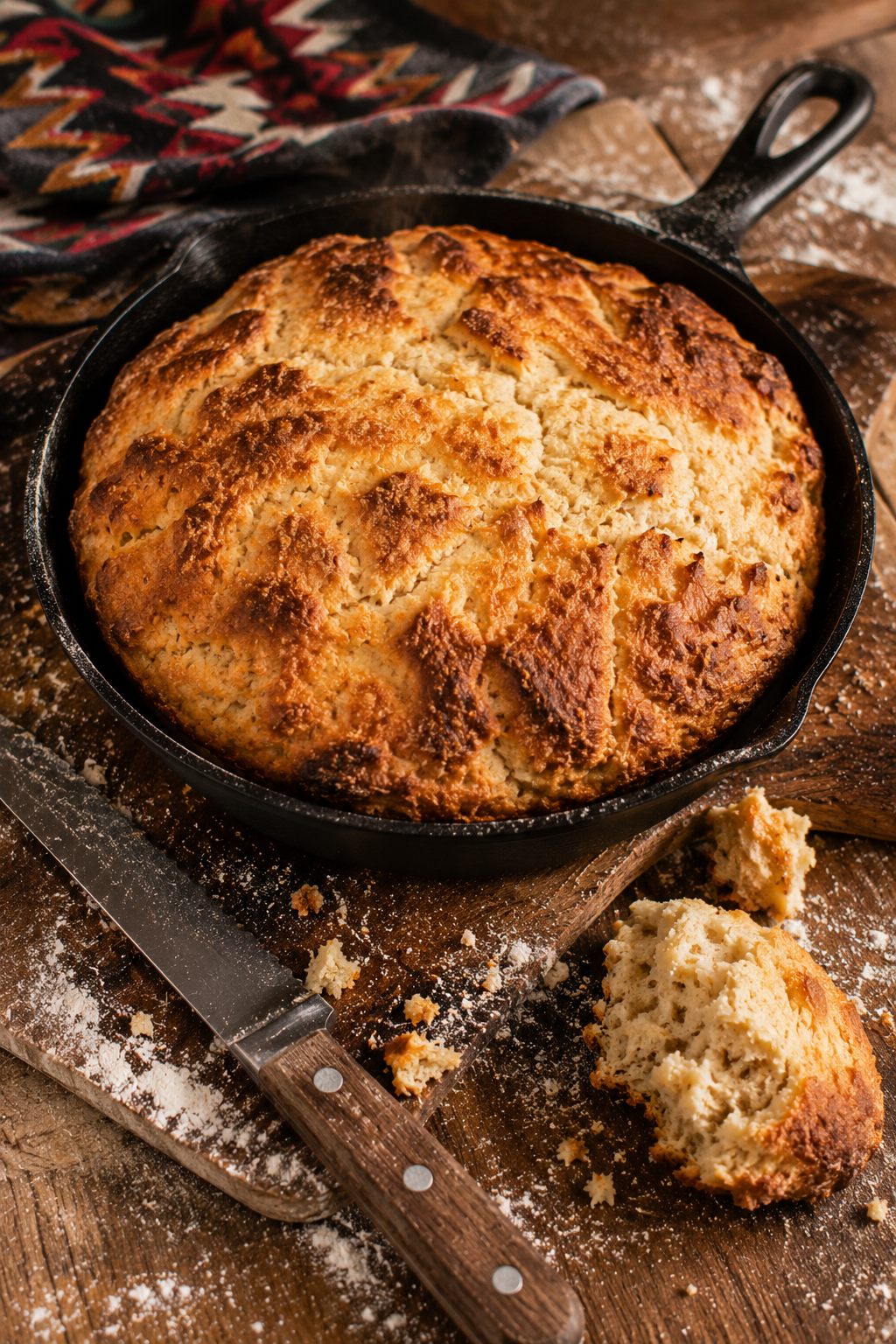 bannock premières nations canada pain doré poêle fonte farine