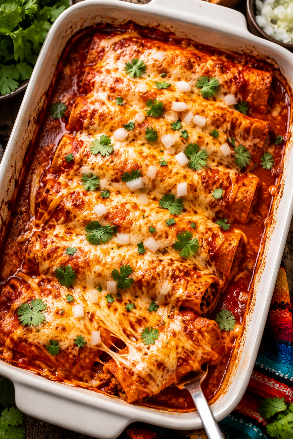 recette enchiladas fromage maison sauce rouge tortillas gratinees four