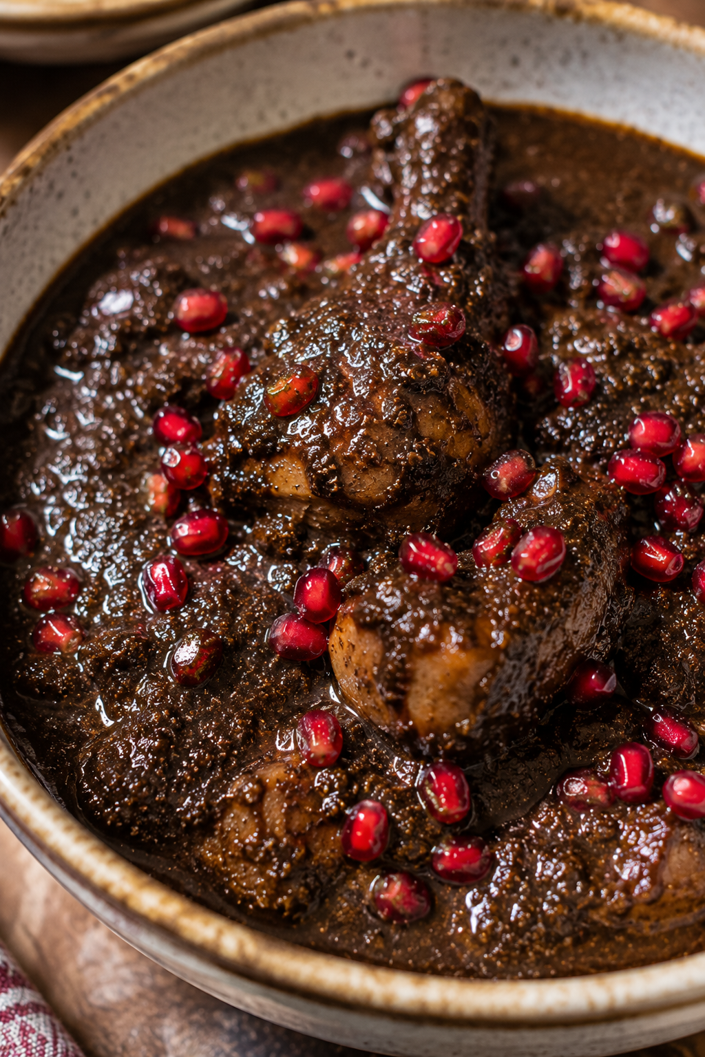 recette fesenjan iranien ragout noix grenade sauce sombre perse