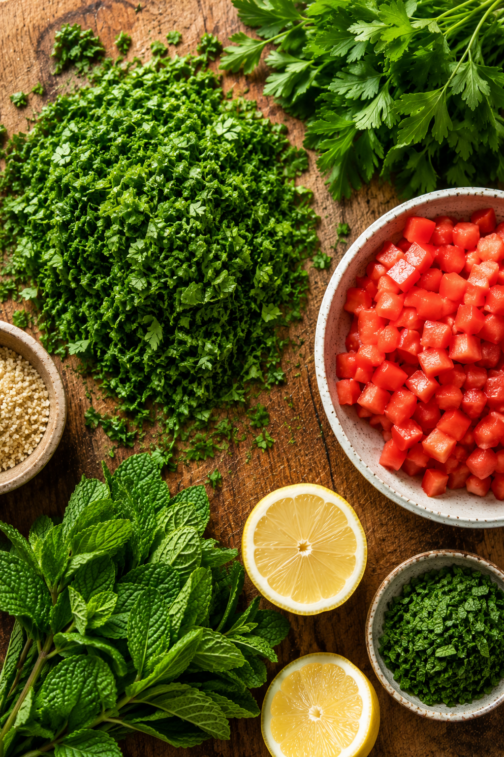 recette taboulé libanais authentique persil frais tomates menthe citron
