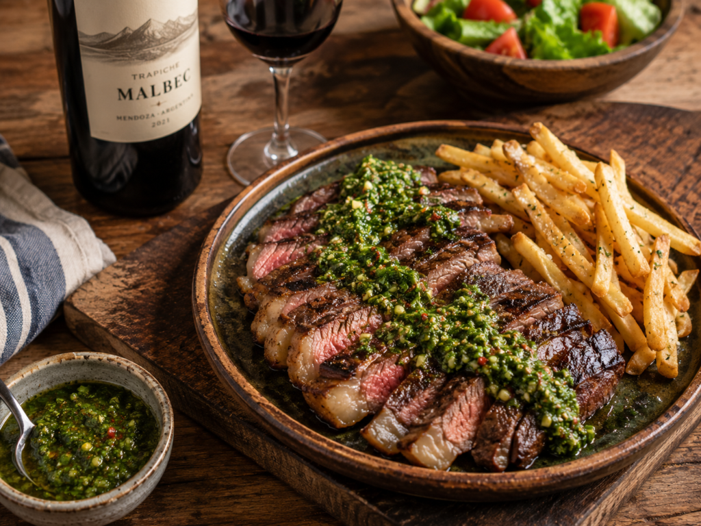 steak chimichurri argentin culture pampas malbec asado