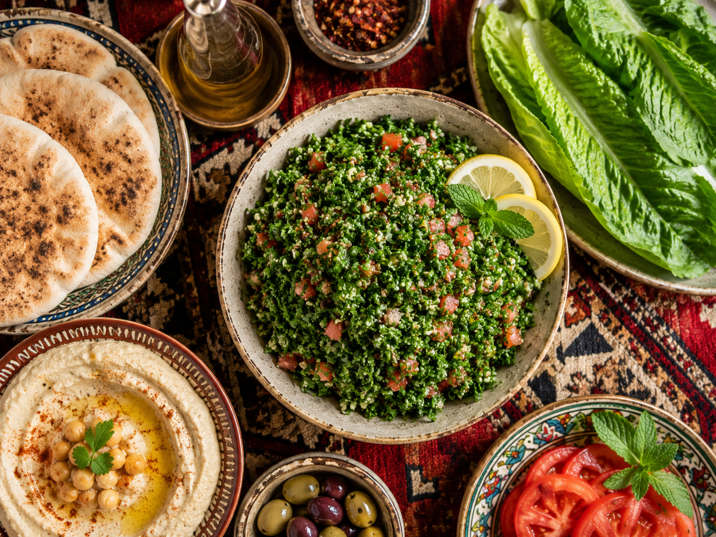 taboulé libanais mezze culture liban persil vert citron