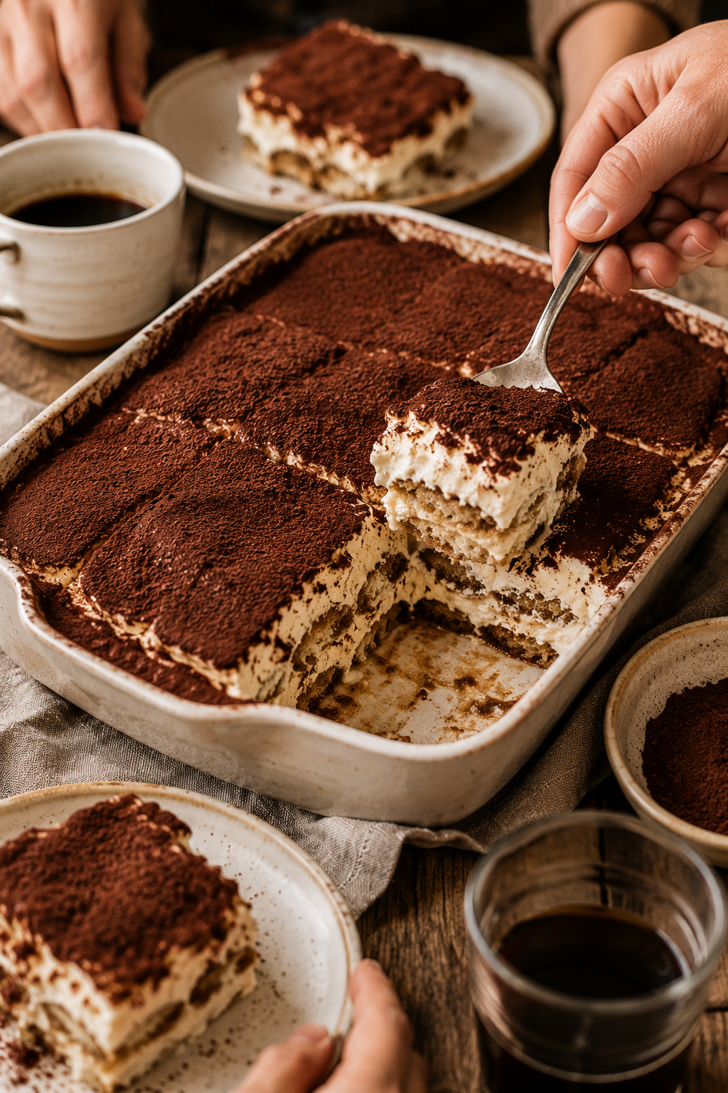 recette tiramisu maison creme mascarpone cacao cuillere dessert italien