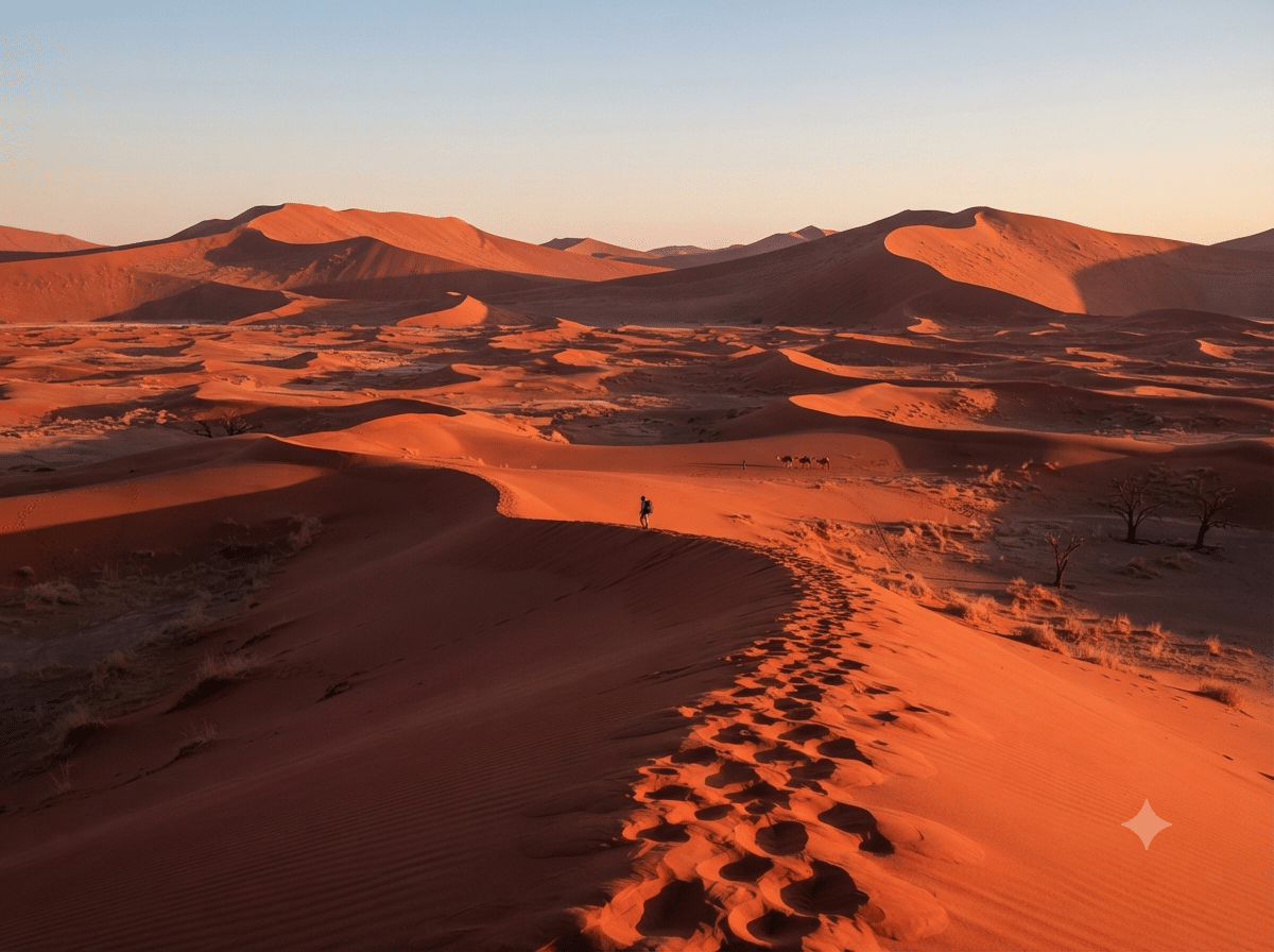Dunes rouges spectaculaires du désert du Namib