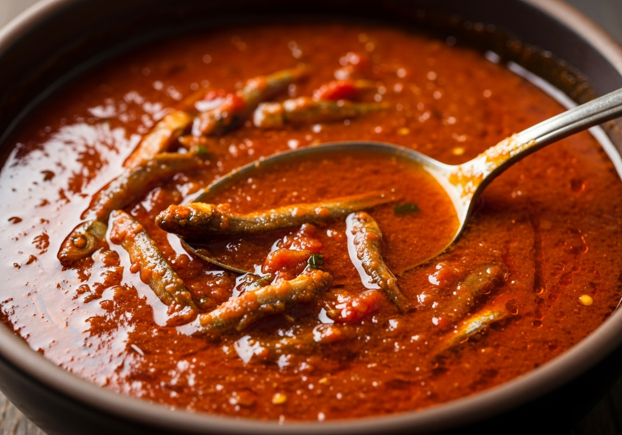 sauce kapenta zimbabweenne table familiale plat partage sadza riz