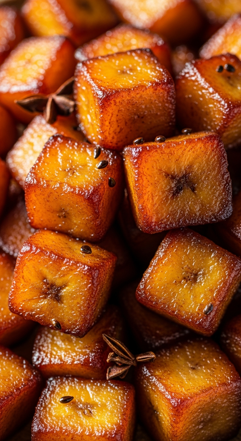 kelewele ghaneeen cubes plantain dores caramelises ambre epices