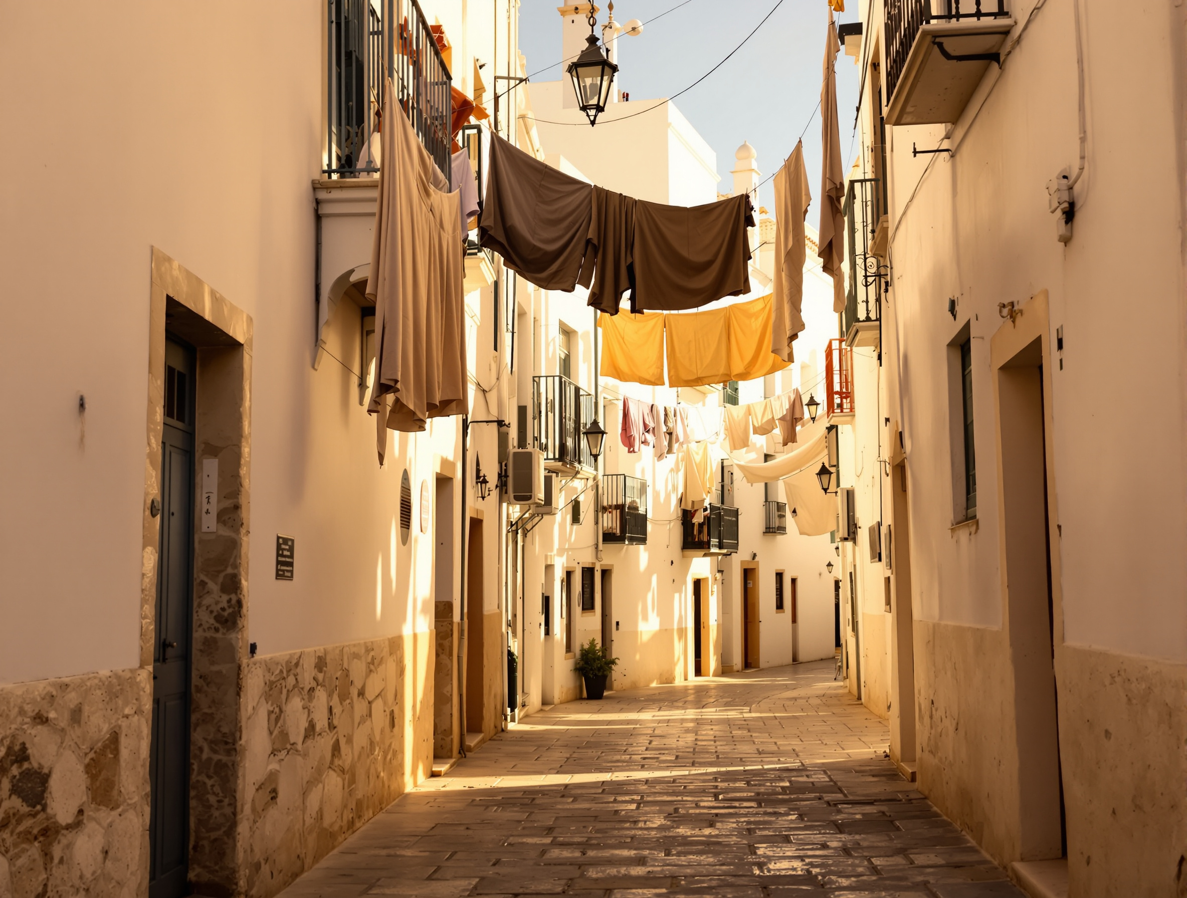 Ruelle étroite de la Casbah d'Alger avec façades blanches typiques
