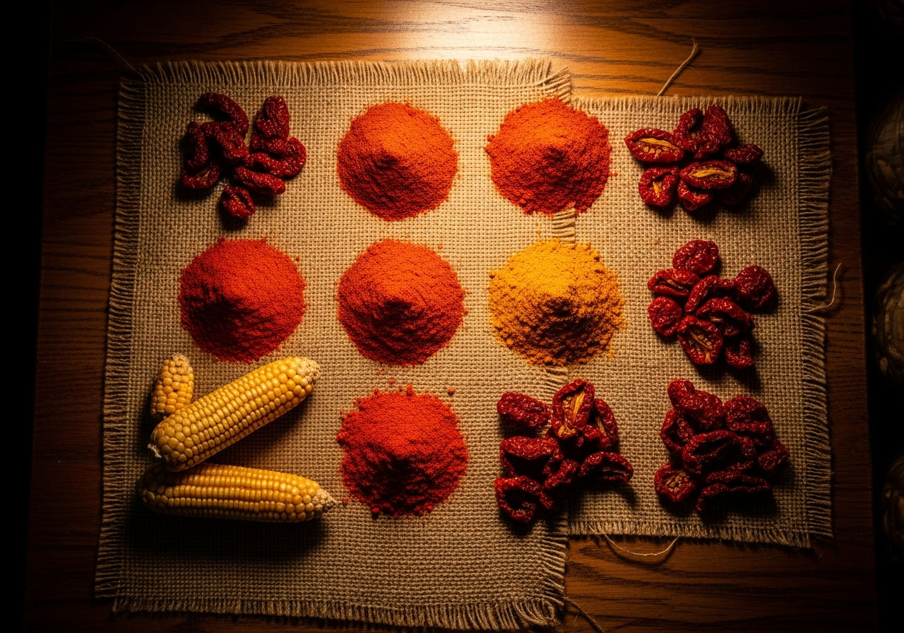 comptoir d'épices ancien paprika tomates séchées maïs histoire échange colombien culinaire