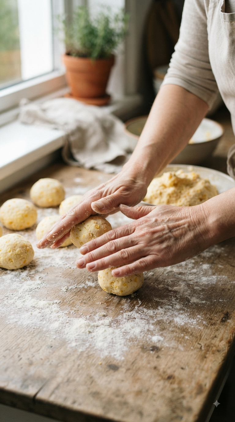 Mains refermant la pâte feuilletée sur le ragoût de bœuf