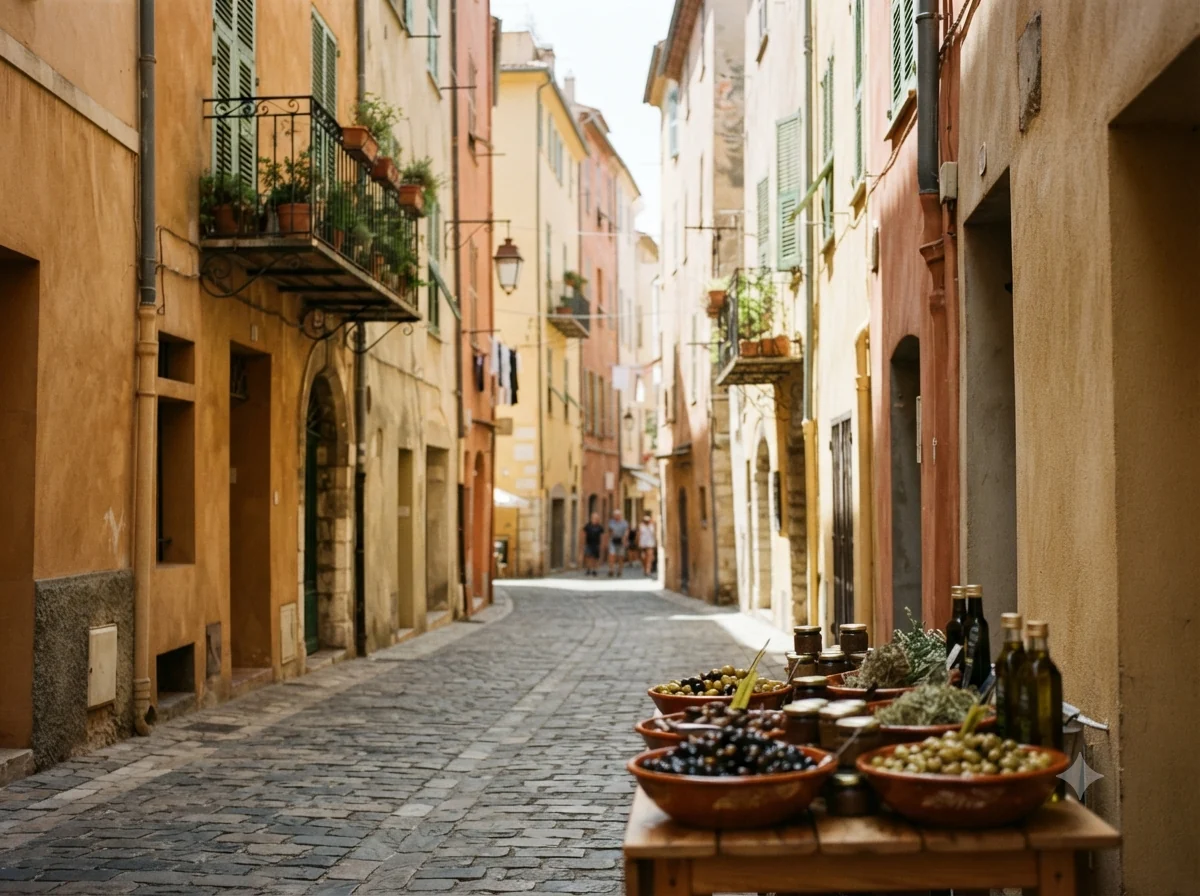 Vue patrimoniale évoquant l’origine de pissaladière niçoise en Provence-Alpes-Côte d’Azur (Nice)