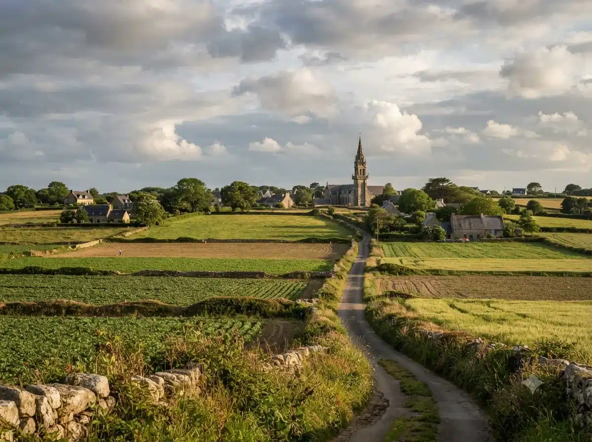 Vue patrimoniale évoquant l’origine de kig ha farz breton en Bretagne (pays de Léon, Finistère)