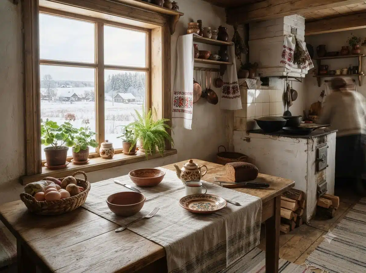 Vue patrimoniale évoquant l’origine de syrniki russes en Russie (tradition partagée avec l’Ukraine et la Biélorussie)