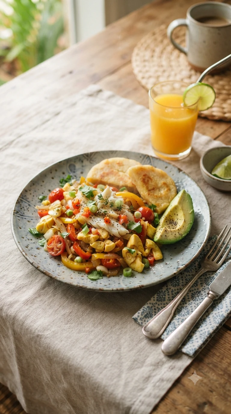Ackee And Saltfish Jamaïcain, présentation finale fidèle à la spécialité