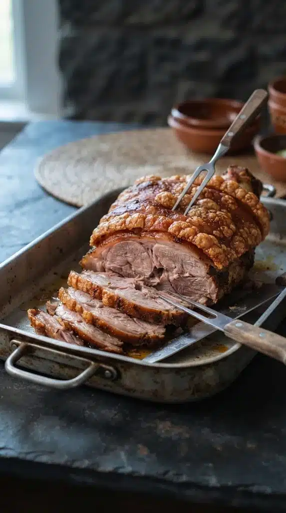 Pernil Portoricain, présentation traditionnelle