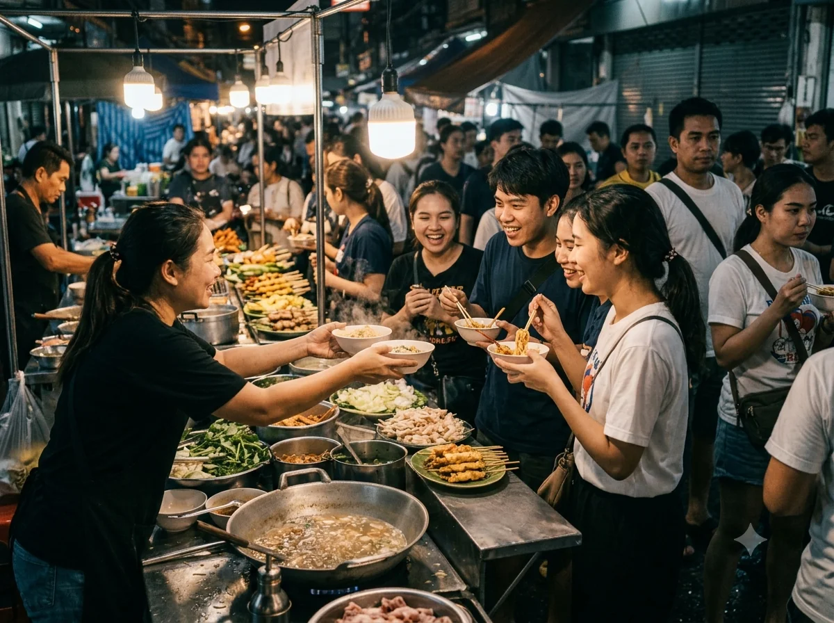 Produits et ingrédients associés à la culture des marchés et de la cuisine de rue dans le monde