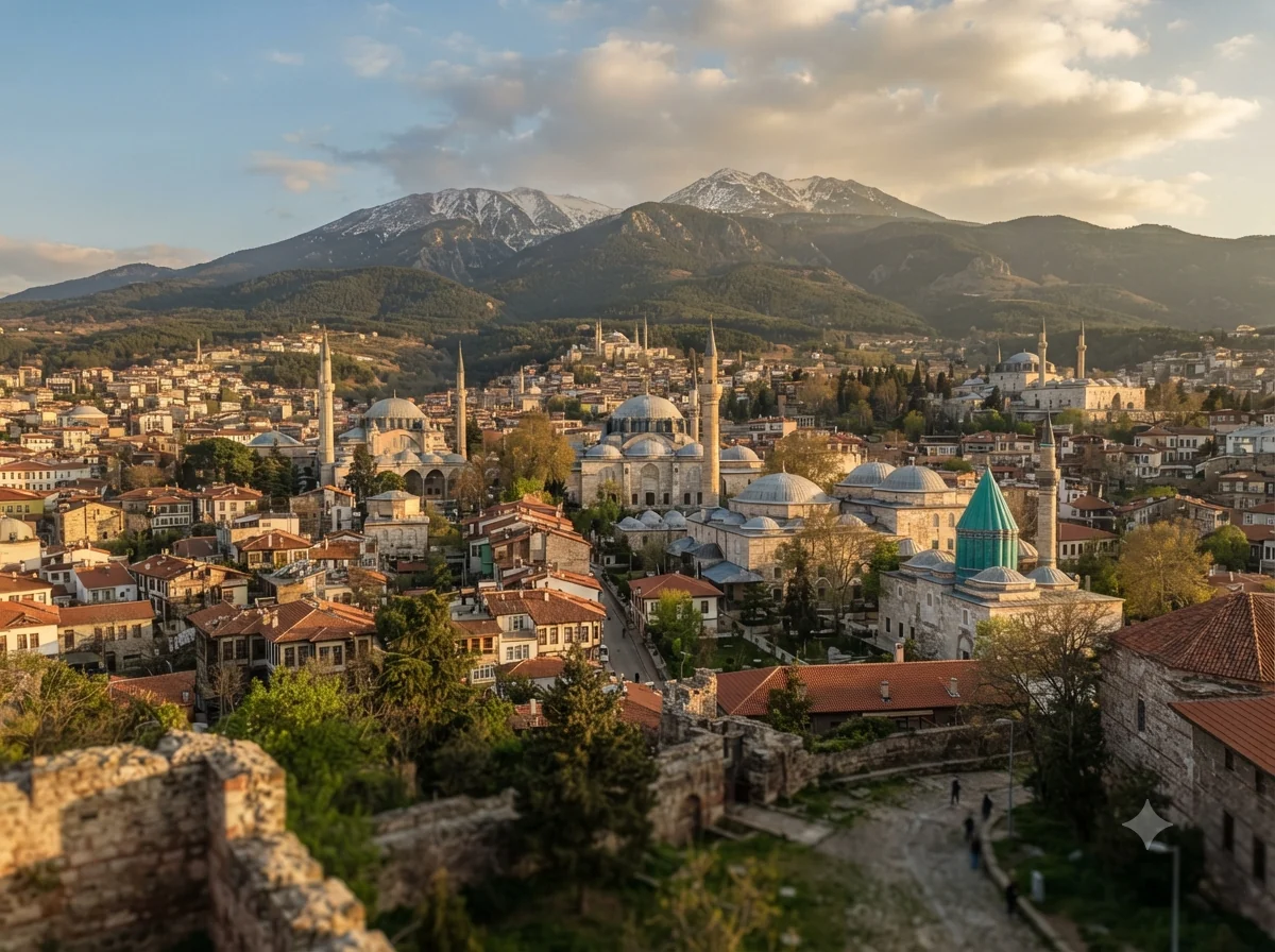 Vue patrimoniale évoquant l’origine de iskender kebab turc en Turquie