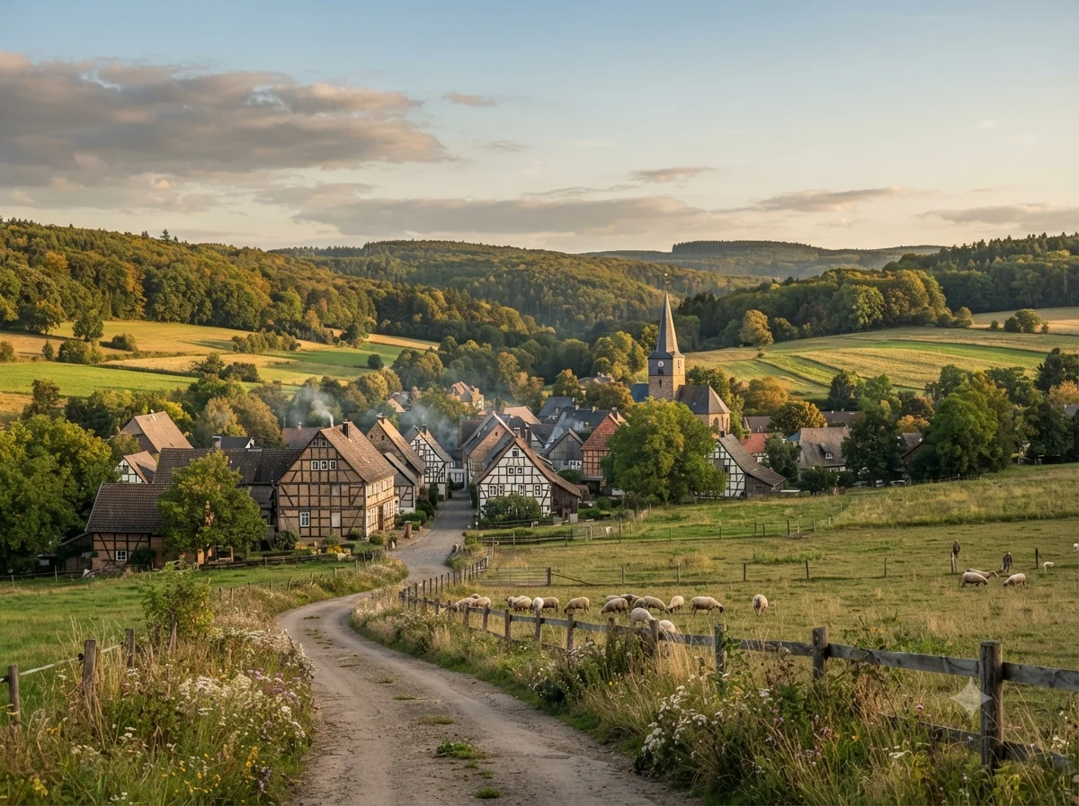 Vue patrimoniale évoquant l’origine de rouladen allemand en Allemagne