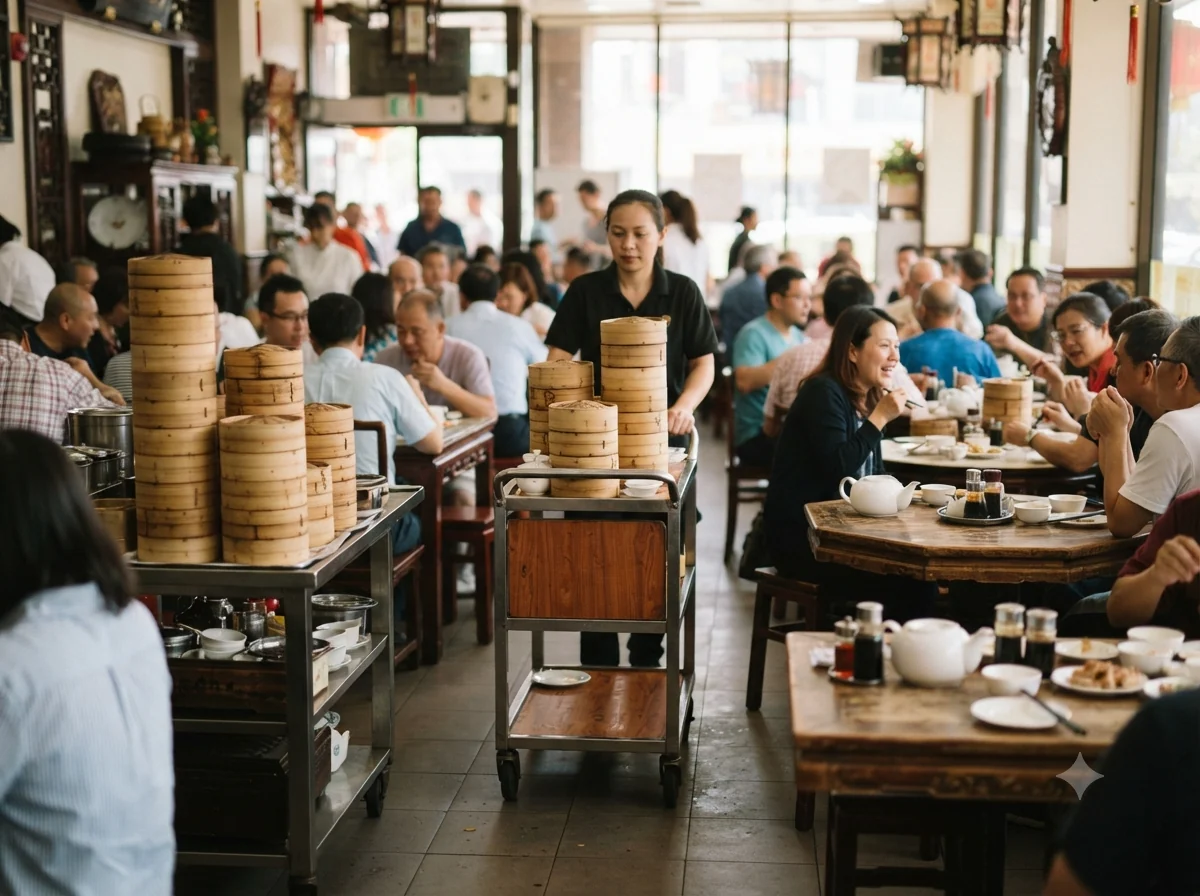 Vue patrimoniale évoquant l’origine de char siu bao chinois en Chine