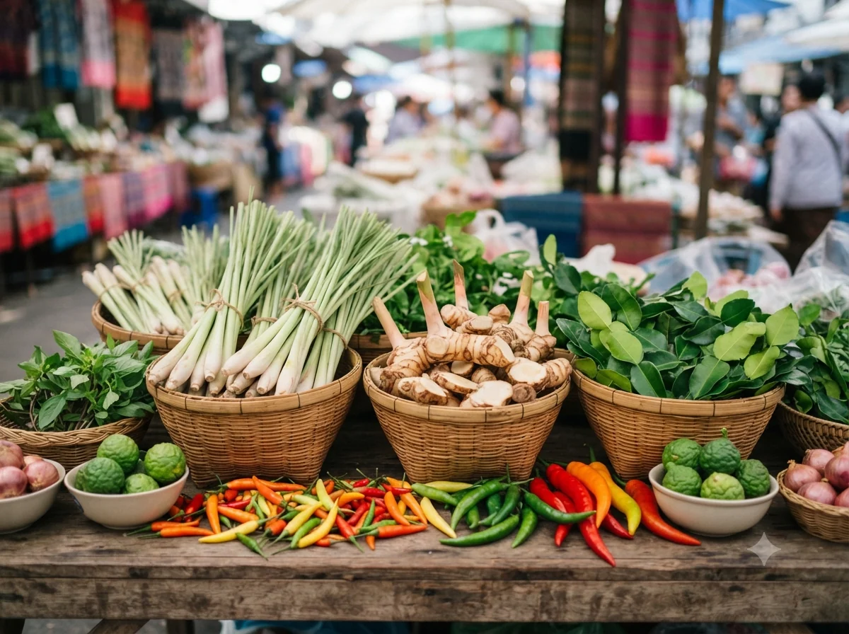 Vue patrimoniale évoquant l’origine de tom yum goong thaïlandais en Thaïlande