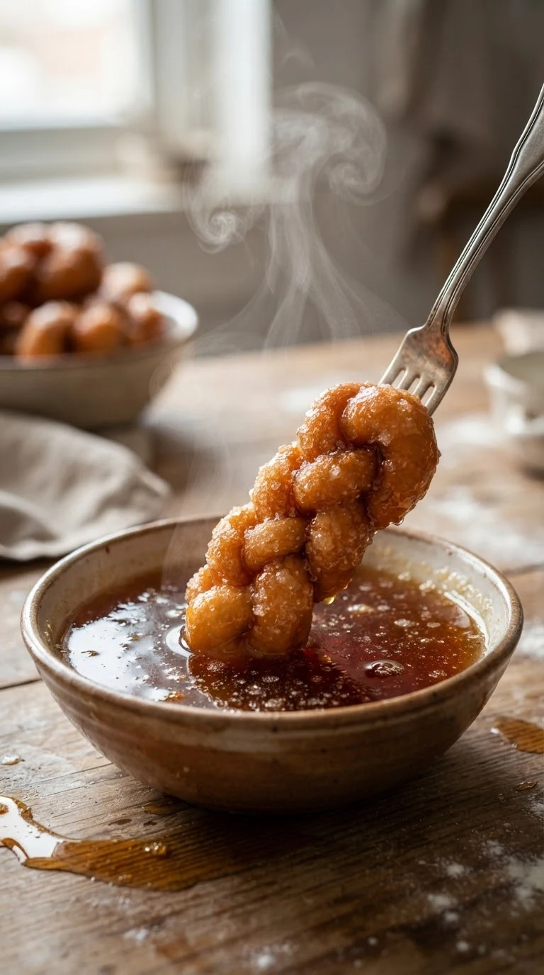 Plonger immédiatement les koeksisters brûlantes dans un sirop très froid