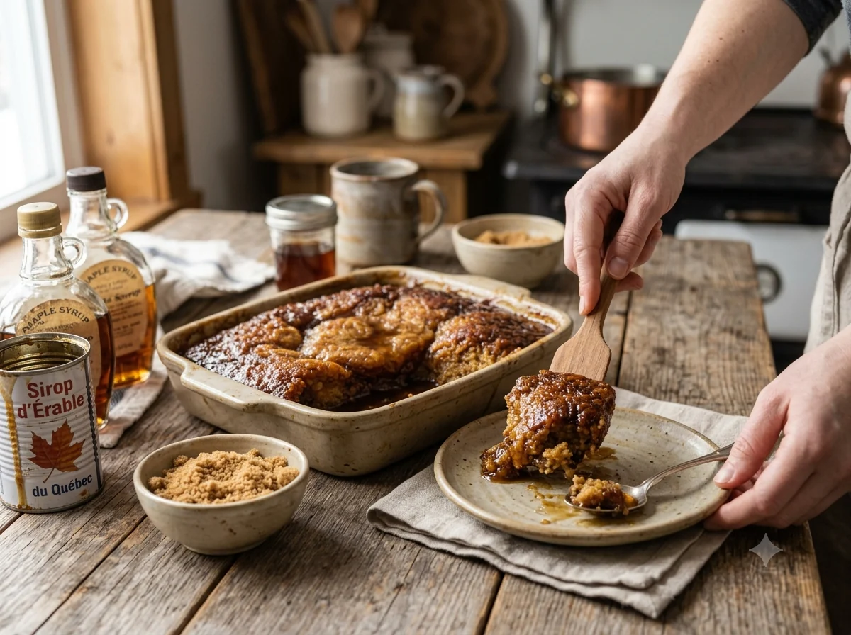 Scène culturelle évoquant butter tarts canadiennes et la cuisine de Canada