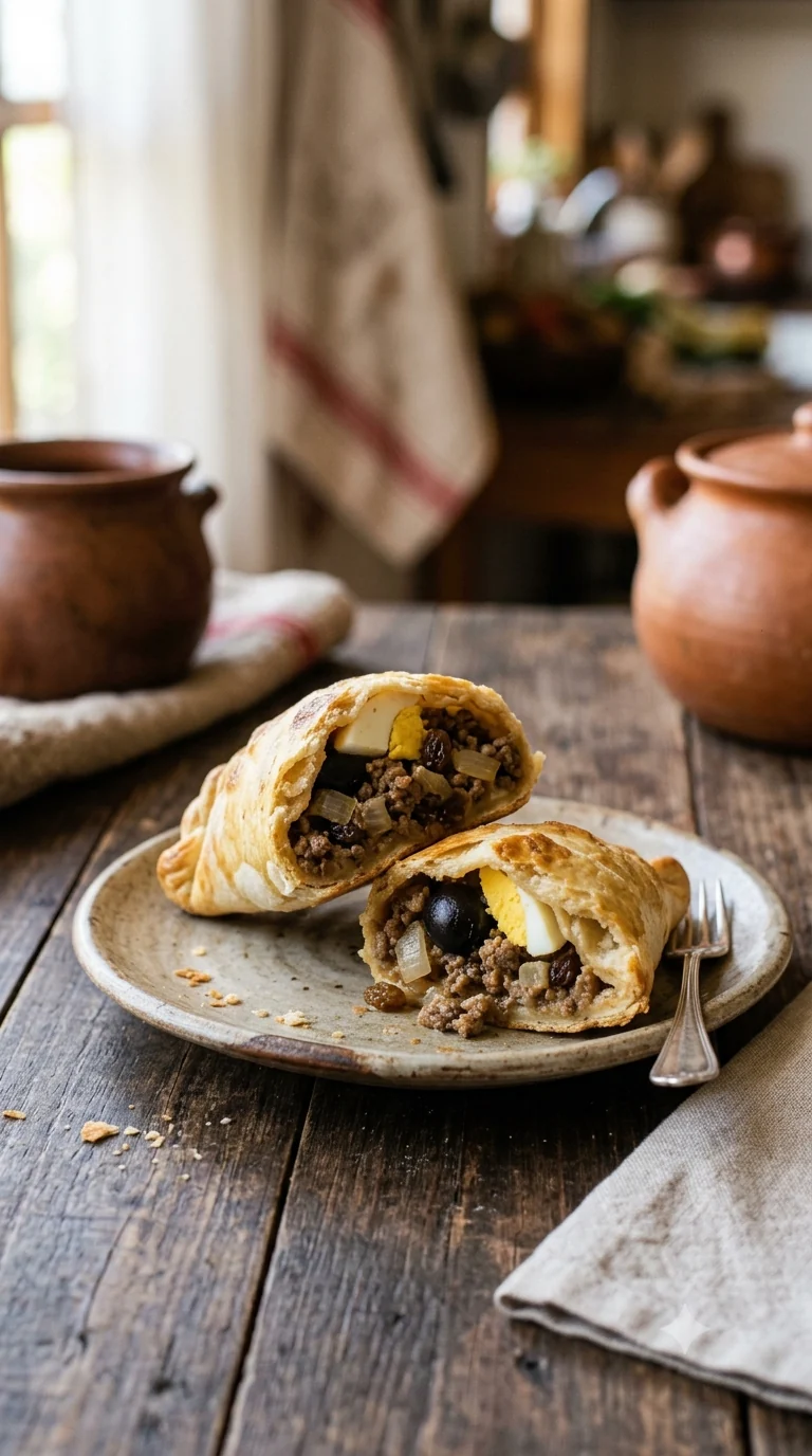 Geste de préparation de empanadas de pino chiliennes