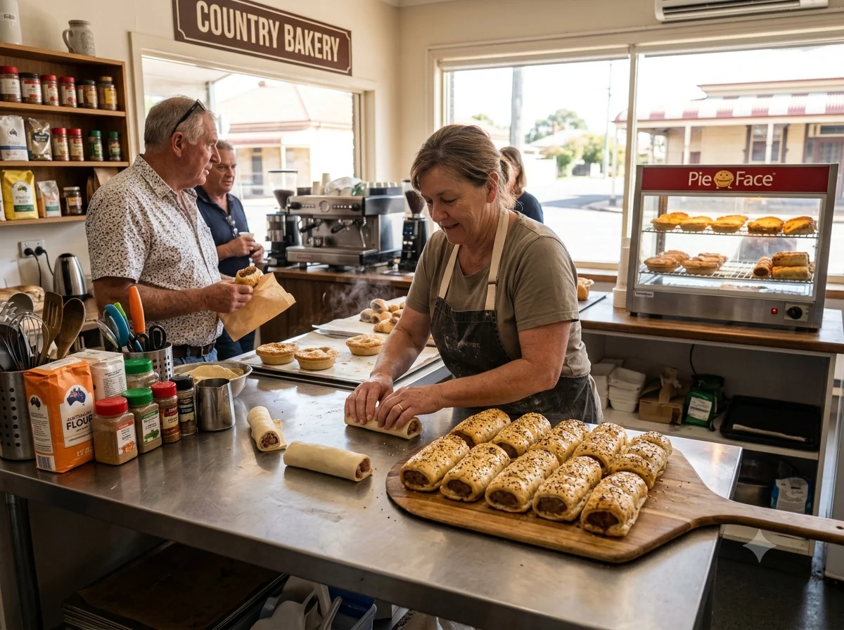 Scène culturelle évoquant sausage roll australien et la cuisine de Australie