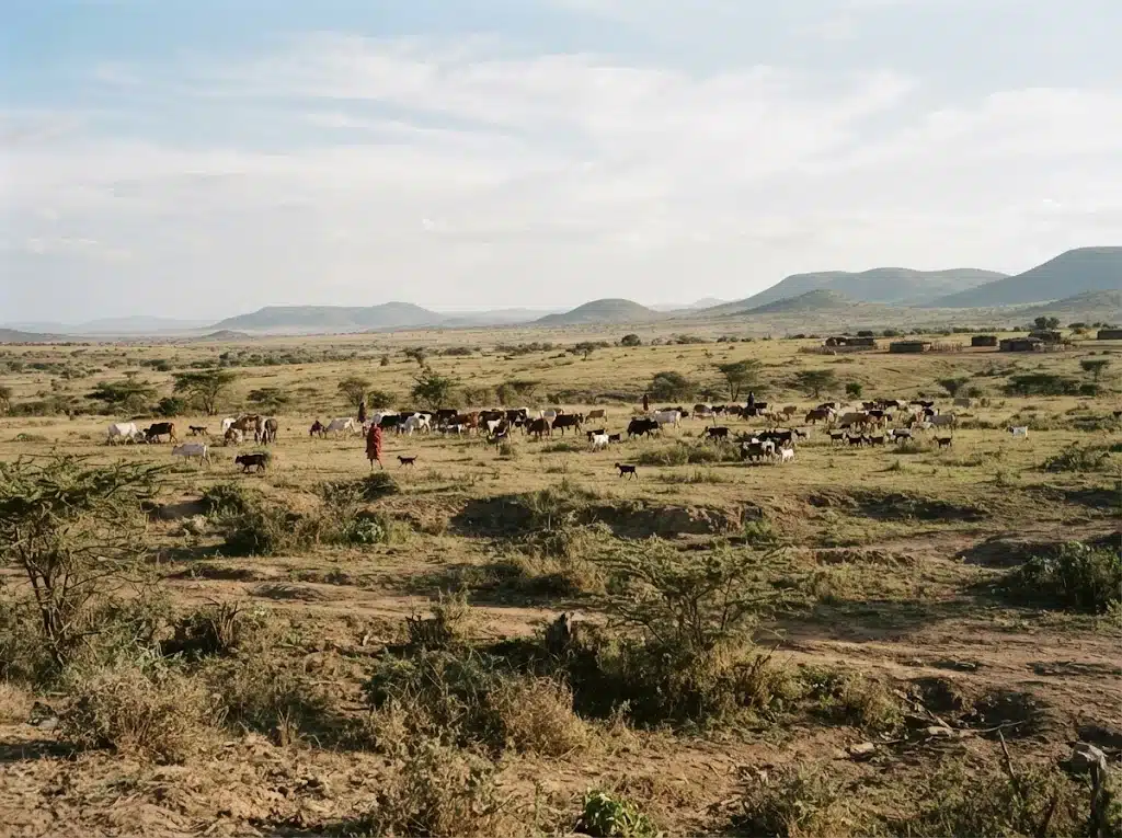 Paysage kenyan lié à l’élevage et aux pratiques alimentaires locales