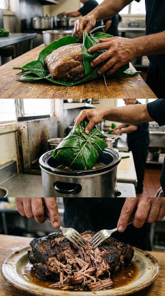 Envelopper et préparer le porc pour une cuisson lente, puis l’effilocher après cuisson lorsque la chair est parfaitement tendre