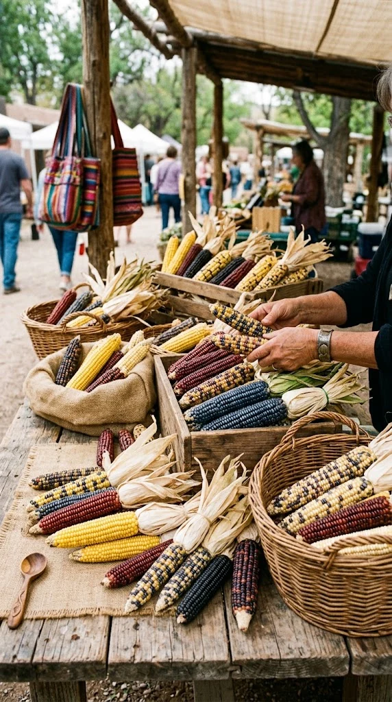 Épis de maïs de couleurs et de variétés différentes